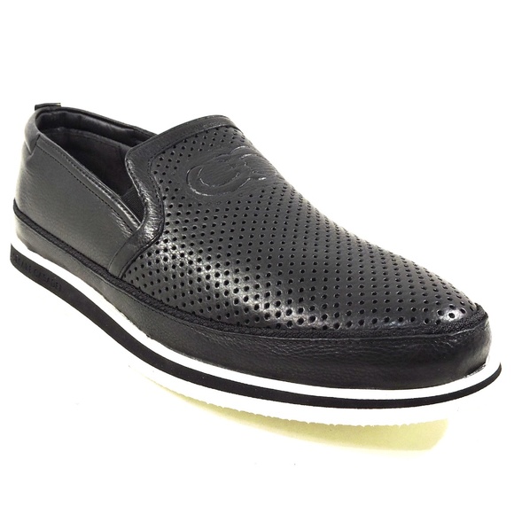 CASADEI ?? MEN\'S BLACK SOFT LEATHER COMFORT FLAT SUMMER LOAFERS main image 6